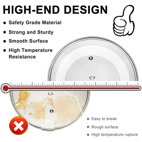 AMI PARTS WB39X10003 replacement glass plate fits GE microwaves for durable use