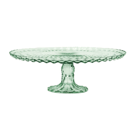 Amici Home Rochester footed glass cake stand for elegant dessert display.