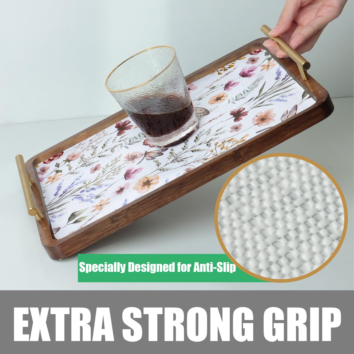 Amiitay non-slip liner bottom grip demonstrates secure placement