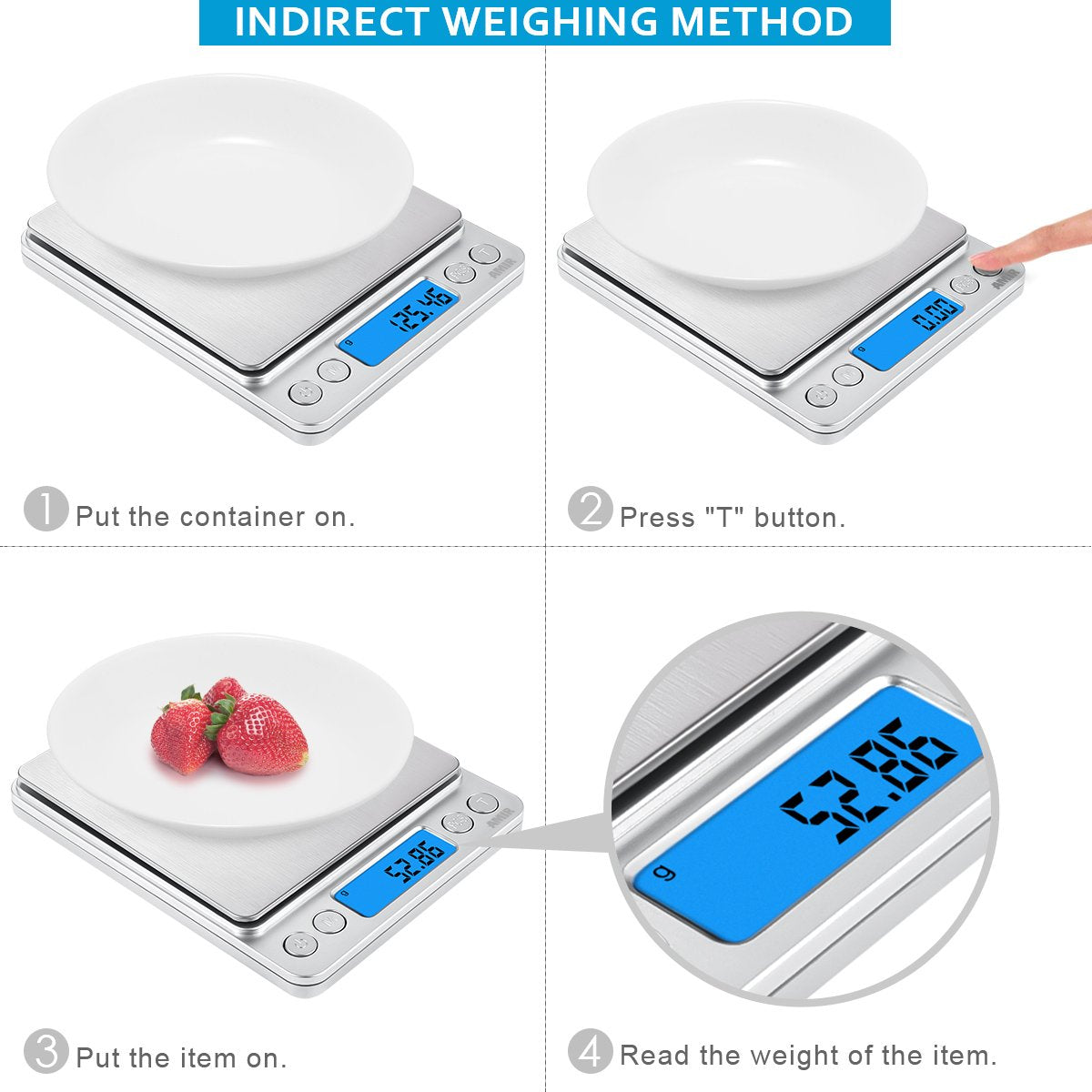 AMIR scale in PCS mode for counting small components like beads.