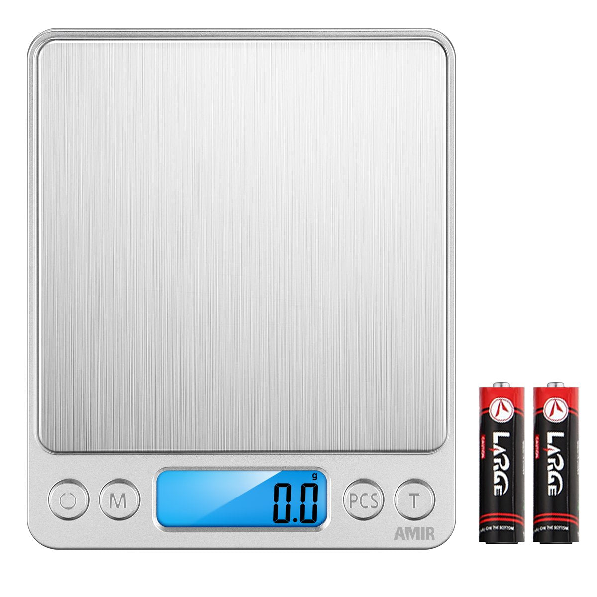 AMIR scale includes two trays for protection and versatility.
