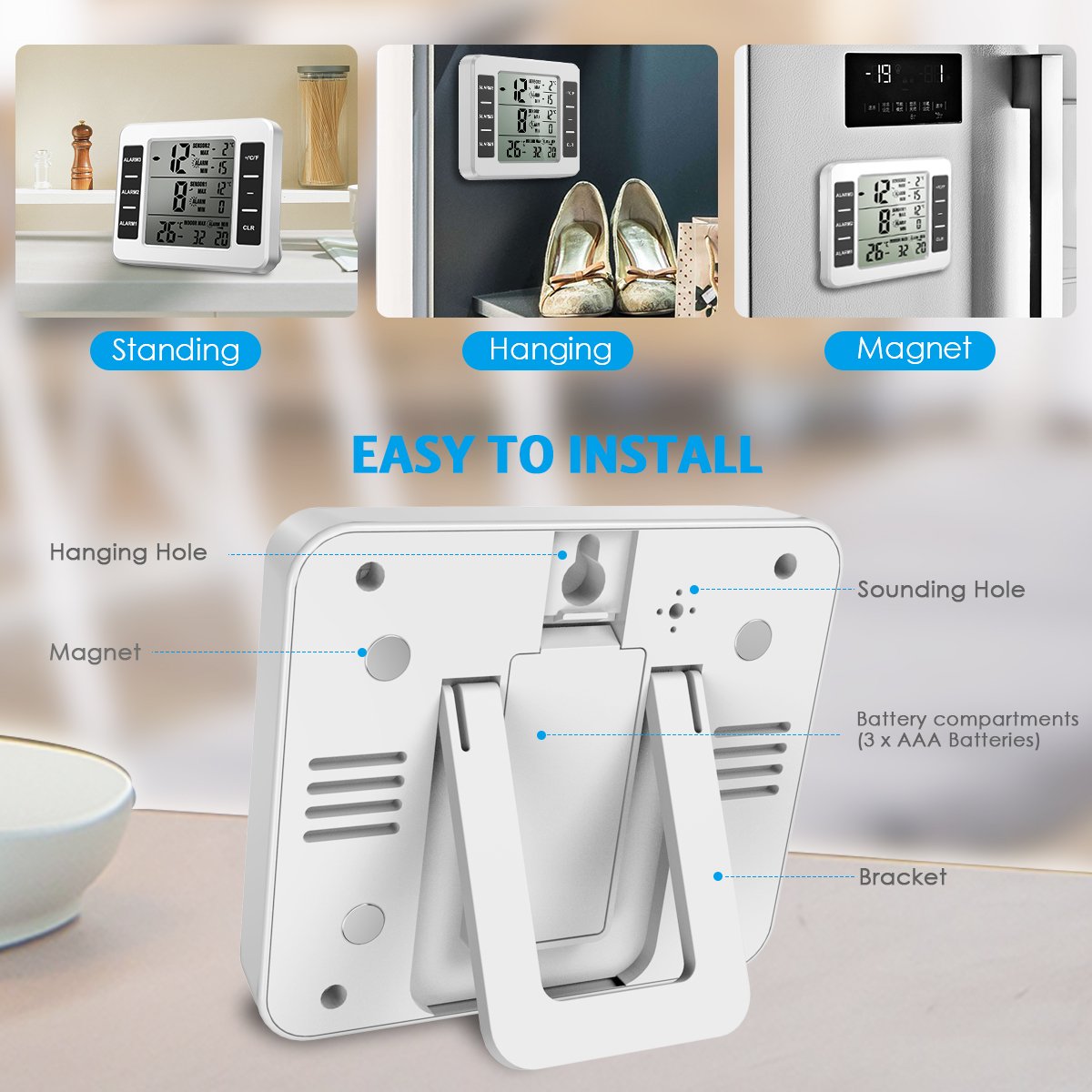AMIR device records MIN and MAX temperatures for simple history checks