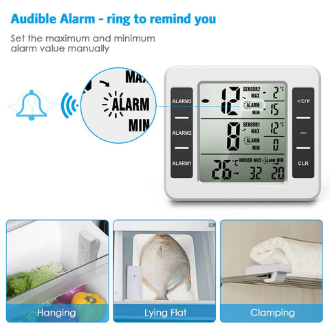 AMIR thermometer alarm console provides audible and visual alerts
