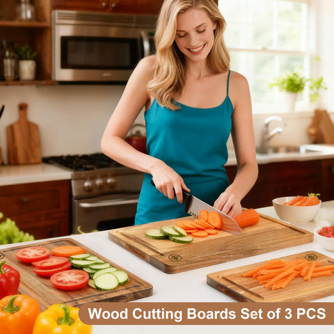 Amitlimate 14x9 cutting board medium with built-in handle for secure grip