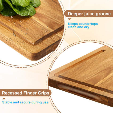 Amitlimate set on countertop showcasing natural acacia grain and warm tones