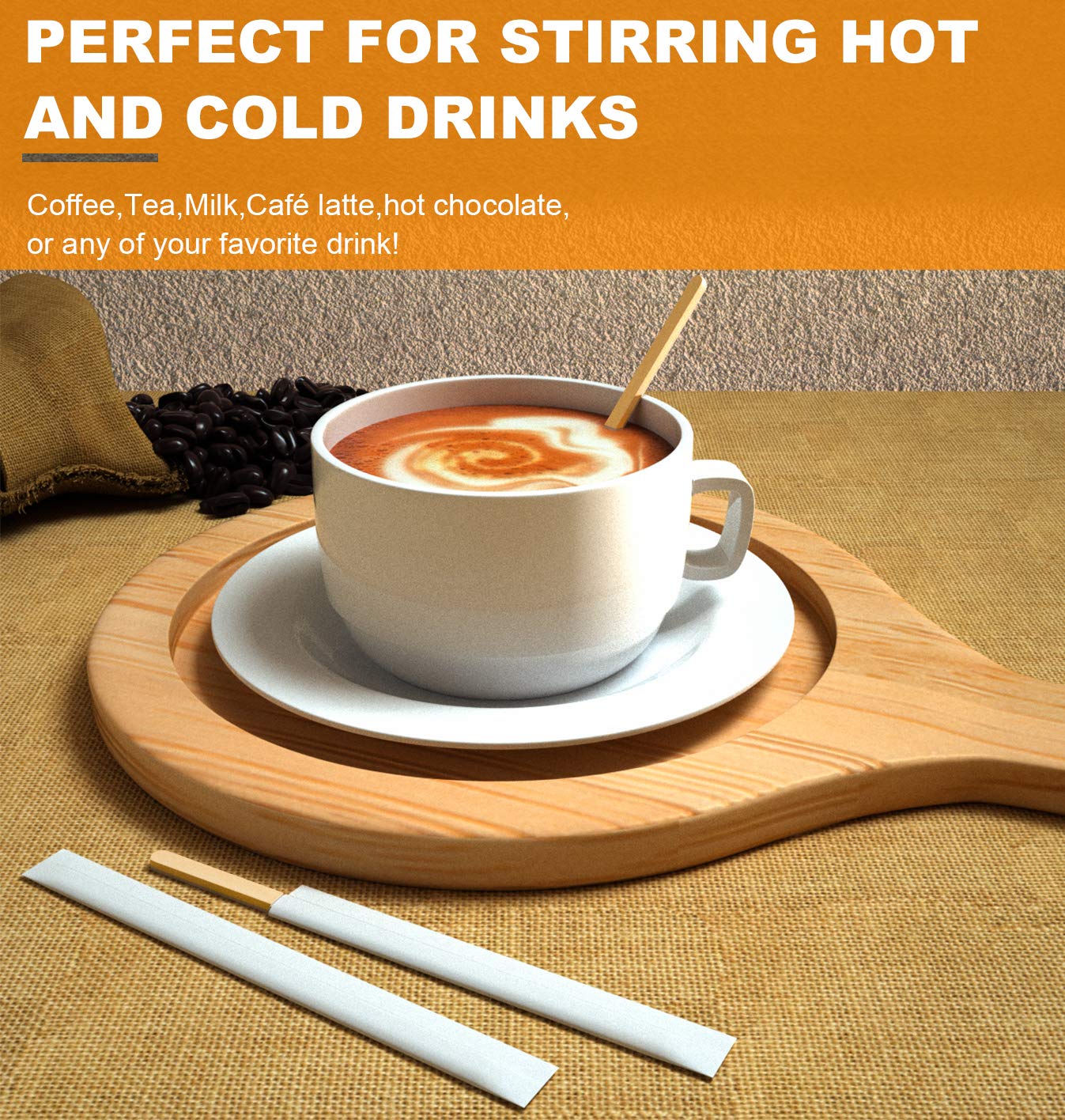 AMKOSKR bulk 1000-pack stirrers for economical daily use.