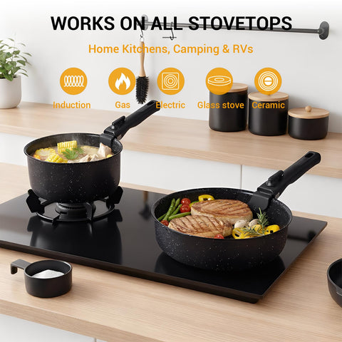 Ammeloo detachable handle system for versatile storage