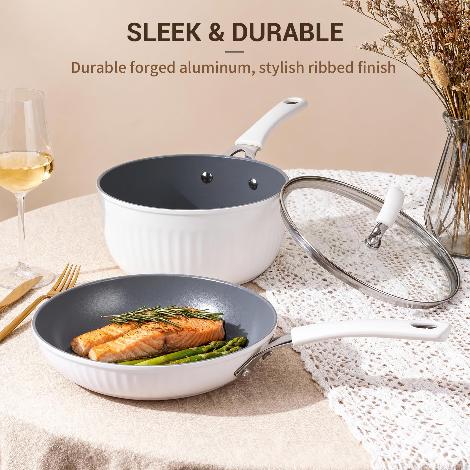 Ammeloo silicone spoon in use for safe stirring.