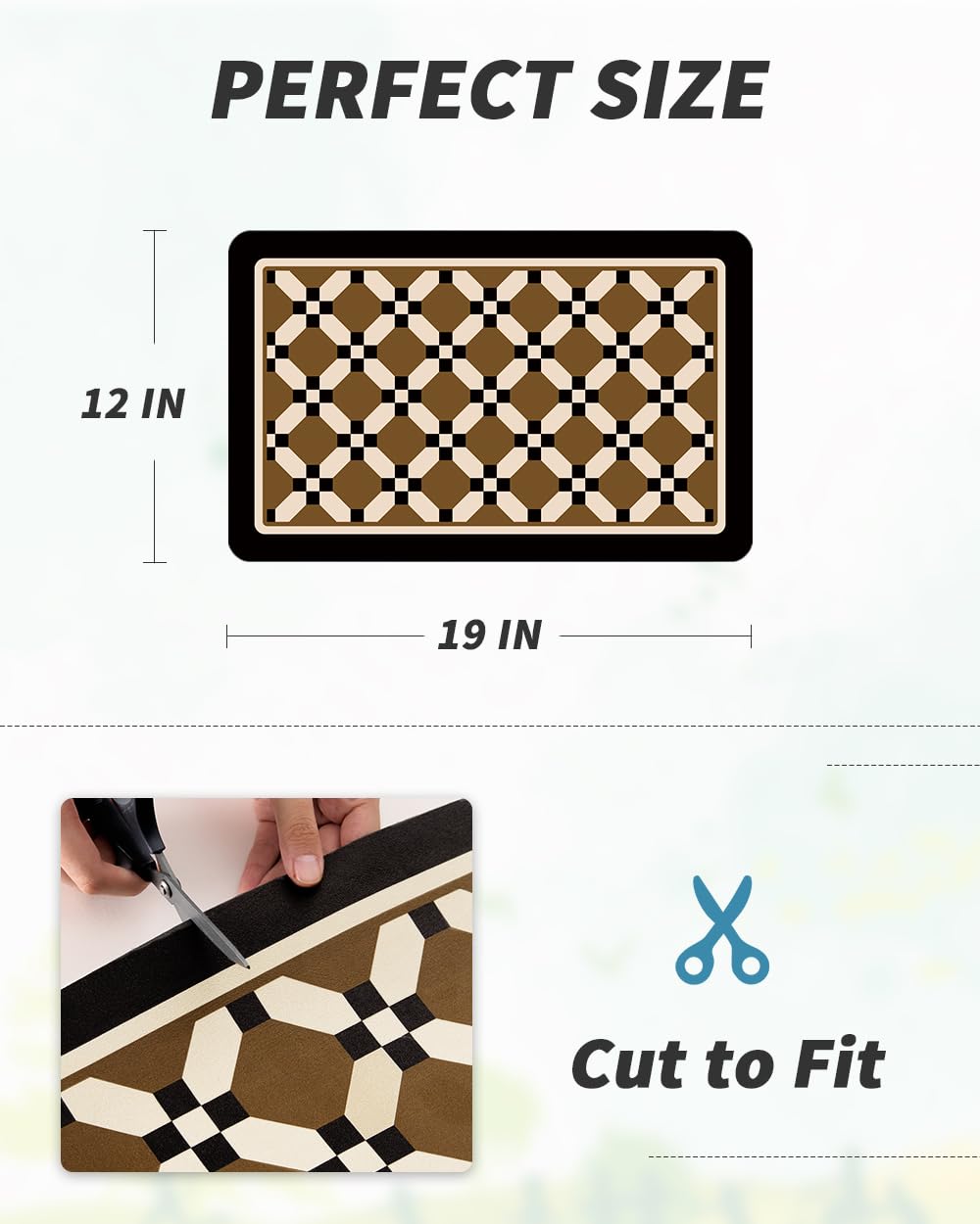 AMOAMI under-coffee-maker mat blends with kitchen decor and stays dry.