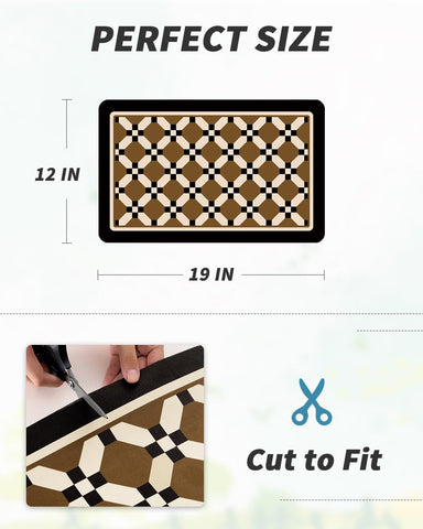 AMOAMI under-coffee-maker mat blends with kitchen decor and stays dry.