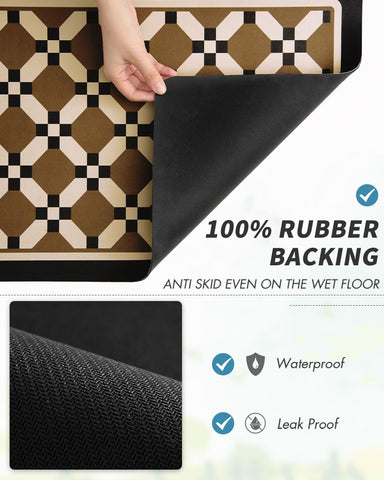 AMOAMI 12x19 PEANUT size fits neatly under coffee makers for spill protection.