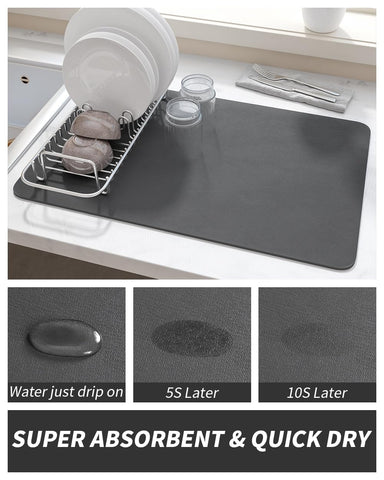AMOAMI Coffee Mat hides stains with a protective surface for a neater counter.