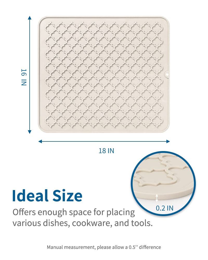 AMOAMI dish drying mat is easy to clean and dishwasher safe.