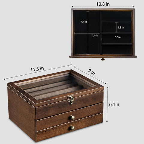amoard knife case built from natural solid wood, sturdy and visually warm.