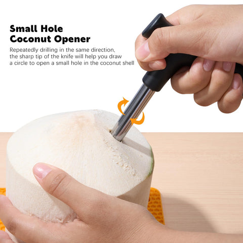 AMOHEE coconut shell prying tool eases shell separation without damage
