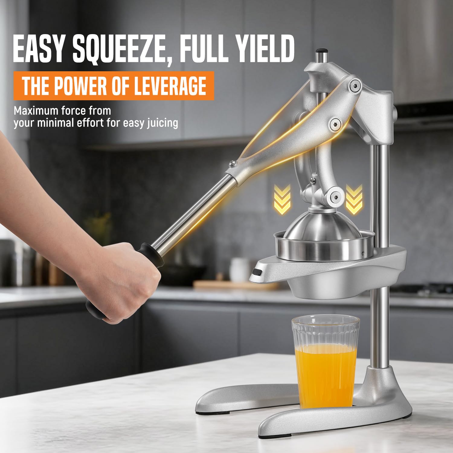 AMOHEE manual juicer stainless-cone and body for durable use