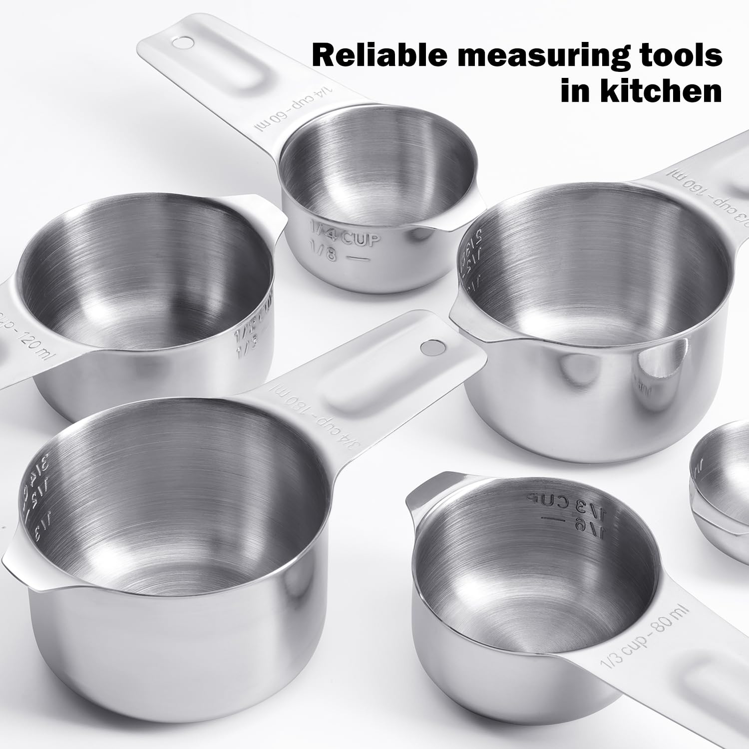 AMOHEE one third cup measuring cup for spices and baking