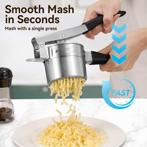 AMOHEE potato ricer with 15oz deep bowl for feeding the whole family.
