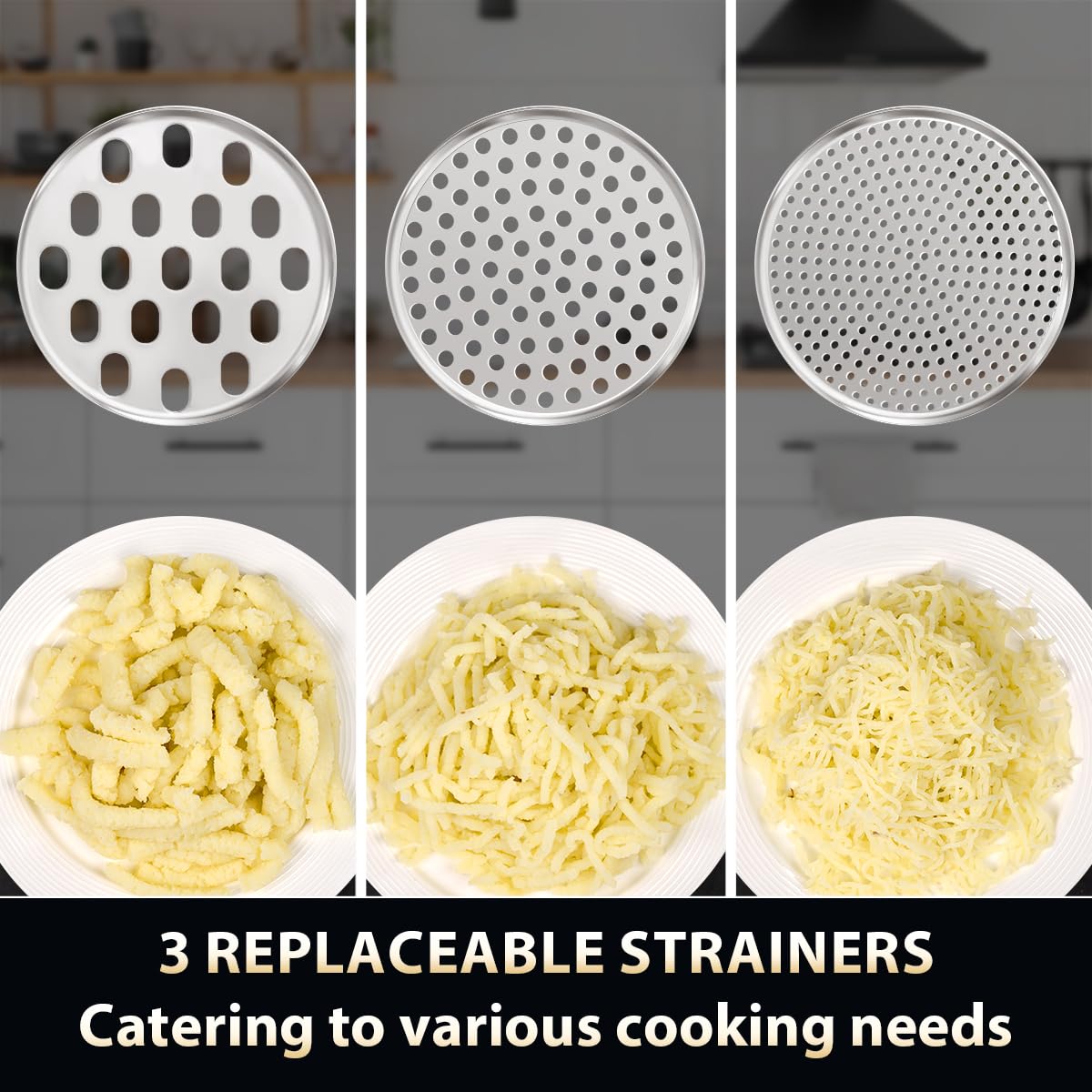 AMOHEE ricer is dishwasher-safe for quick cleanup after family meals.