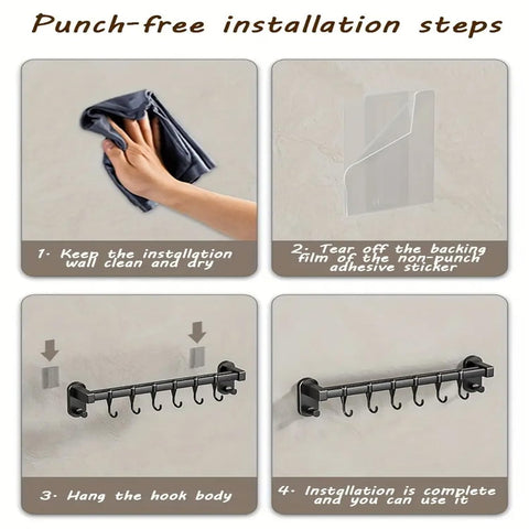 AmoiChic easy installation with adhesive mounting preserves walls.