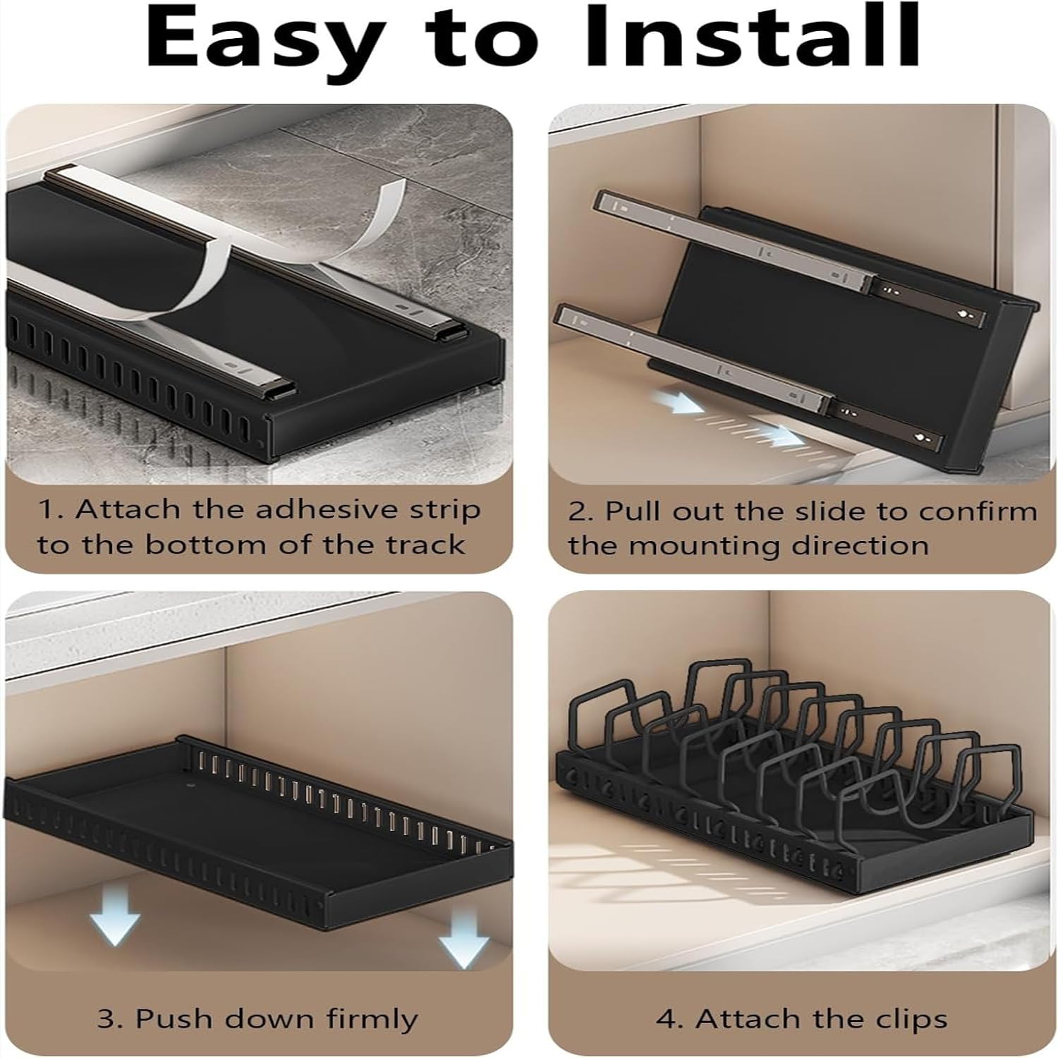 AmoiChic kitchen organizer in action with dishes stored, elevating kitchen organization.