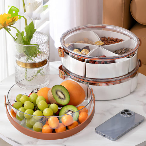 amokk divided snacks compartments keep fruits, nuts, and candies neatly separated