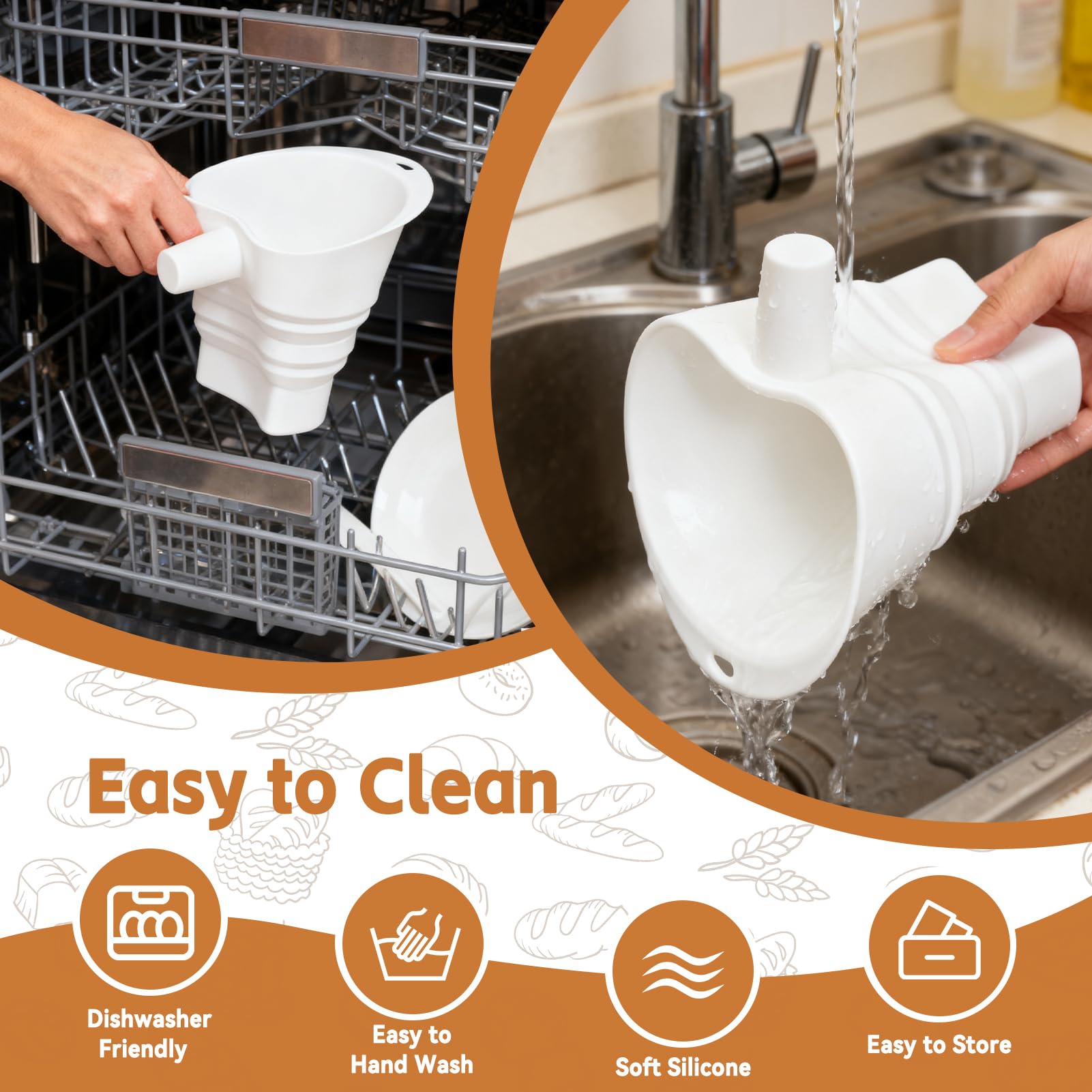 Amoner U easy-clean design complements KitchenAid accessories for quick storage.