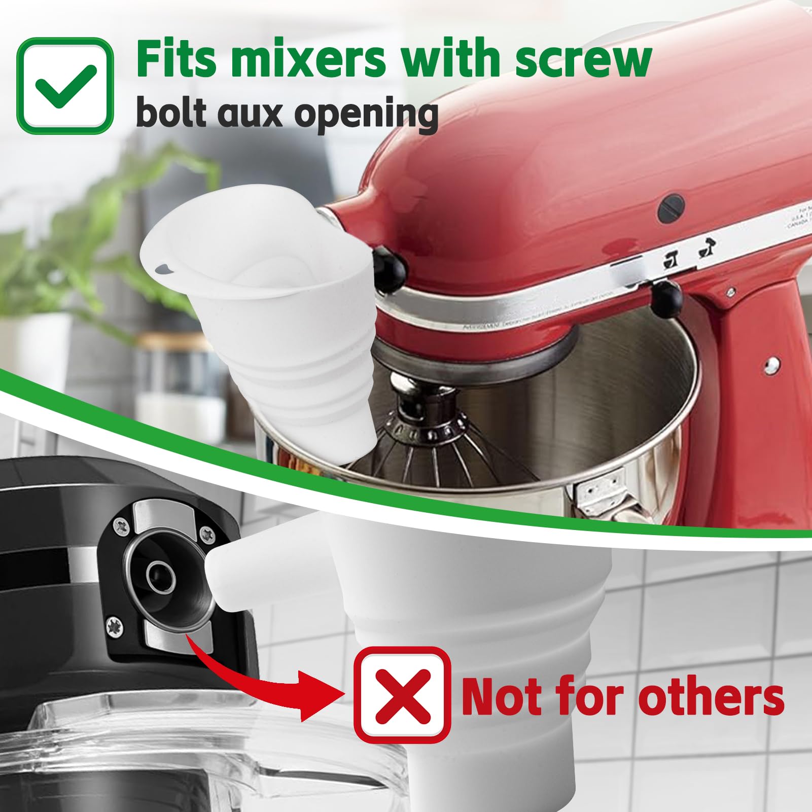 Amoner U flour funnel boosts kitchen efficiency during baking sessions.