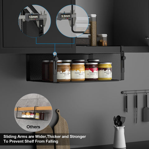 AmonHouseware 2-pack helps maximize pantry organization and accessibility.