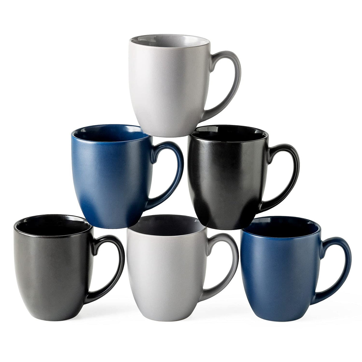 AmorArc 16oz mug set front view showcasing durable ceramic for everyday coffee.