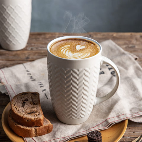 AmorArc 20oz mug provides generous capacity for coffee, tea, cocoa, or soup.