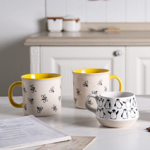 AmorArc large mug highlights bold design for office or home use