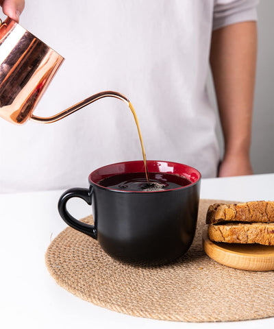 AmorArc 24 oz mugs – sturdy, chip-resistant ceramic for daily use.
