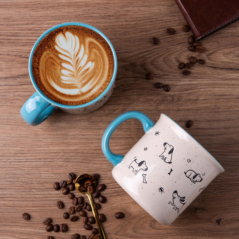 AmorArc ceramic mug with smooth glaze resists stains for easy cleaning.