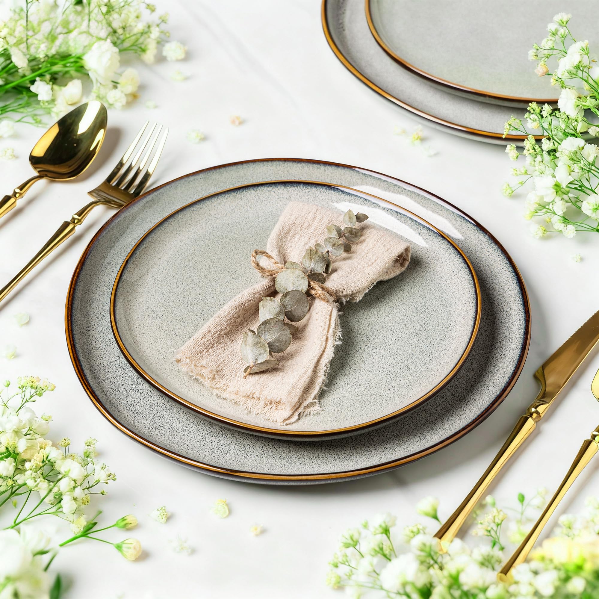 AmorArc ceramic dinnerware set soup bowls for daily meals