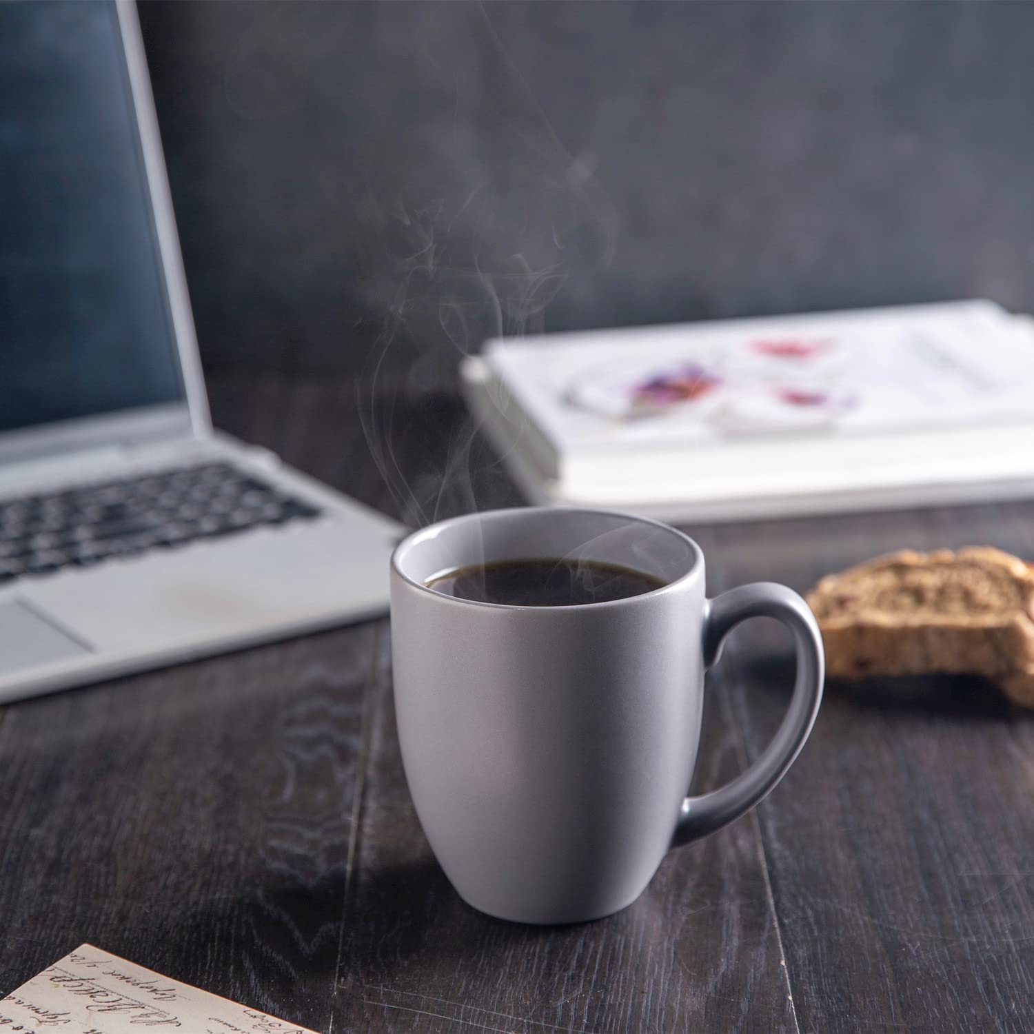 AmorArc mug interior with glossy glaze resists stains and cleans easily.