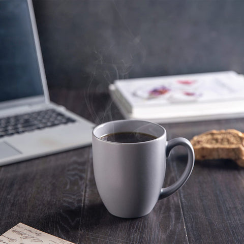 AmorArc mug interior with glossy glaze resists stains and cleans easily.