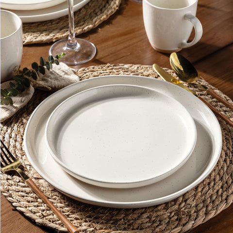AmorArc dessert plates 8 inches with speckled glaze for stylish meals