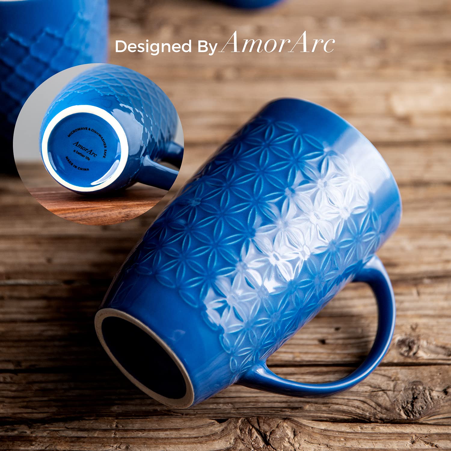 AmorArc dishwasher-safe ceramic mug for convenient daily use.