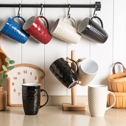 AmorArc gift-ready mug set in black and beige for a thoughtful present.