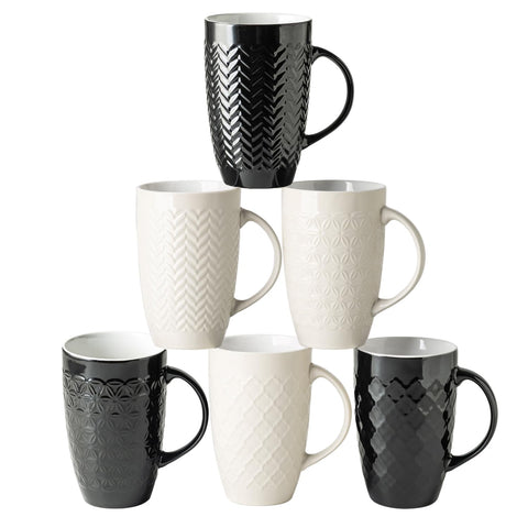 AmorArc 20oz mug set with geometric texture, ideal for daily coffee or tea.