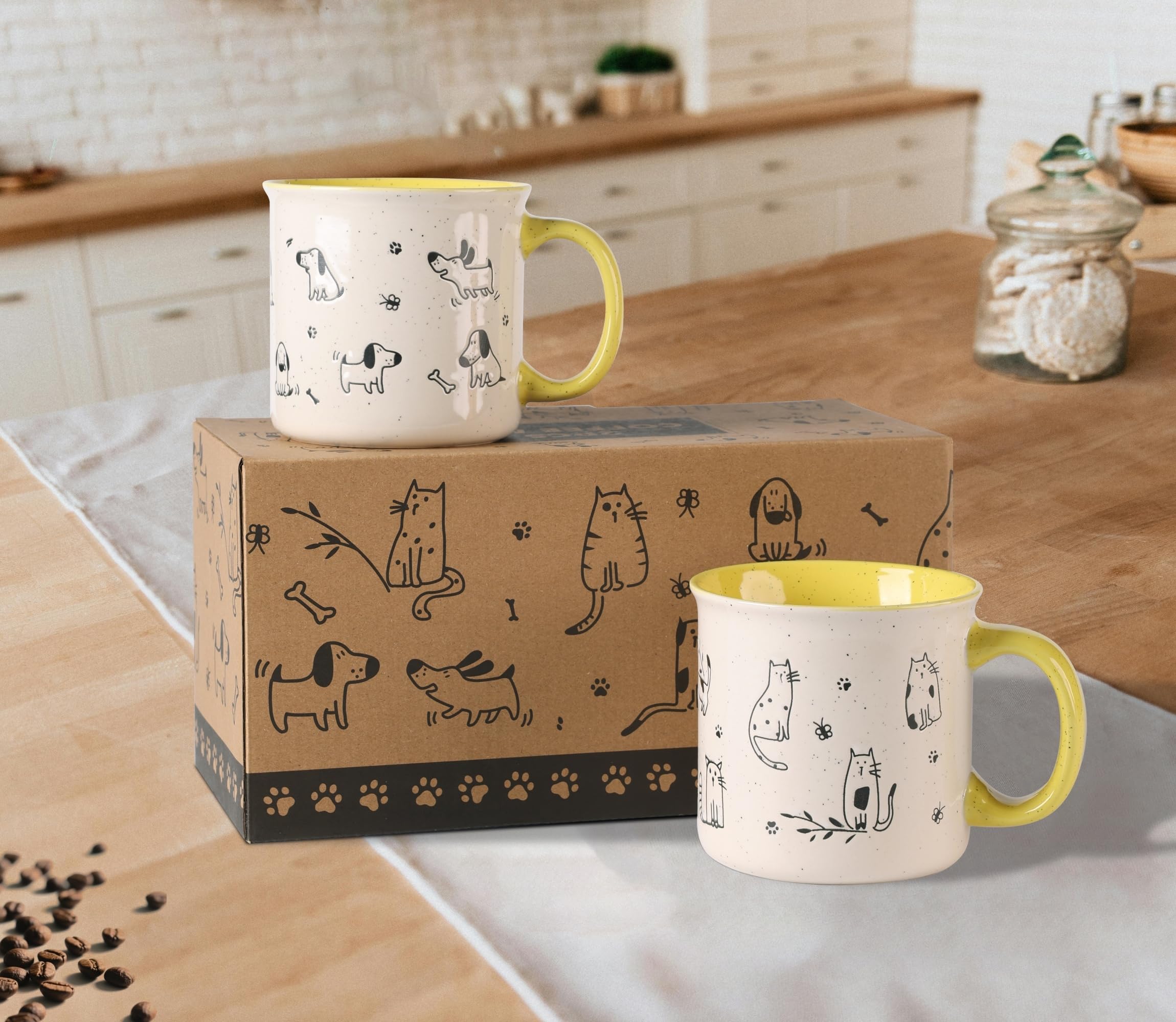 AmorArc microwave and dishwasher safe mug with glossy glaze