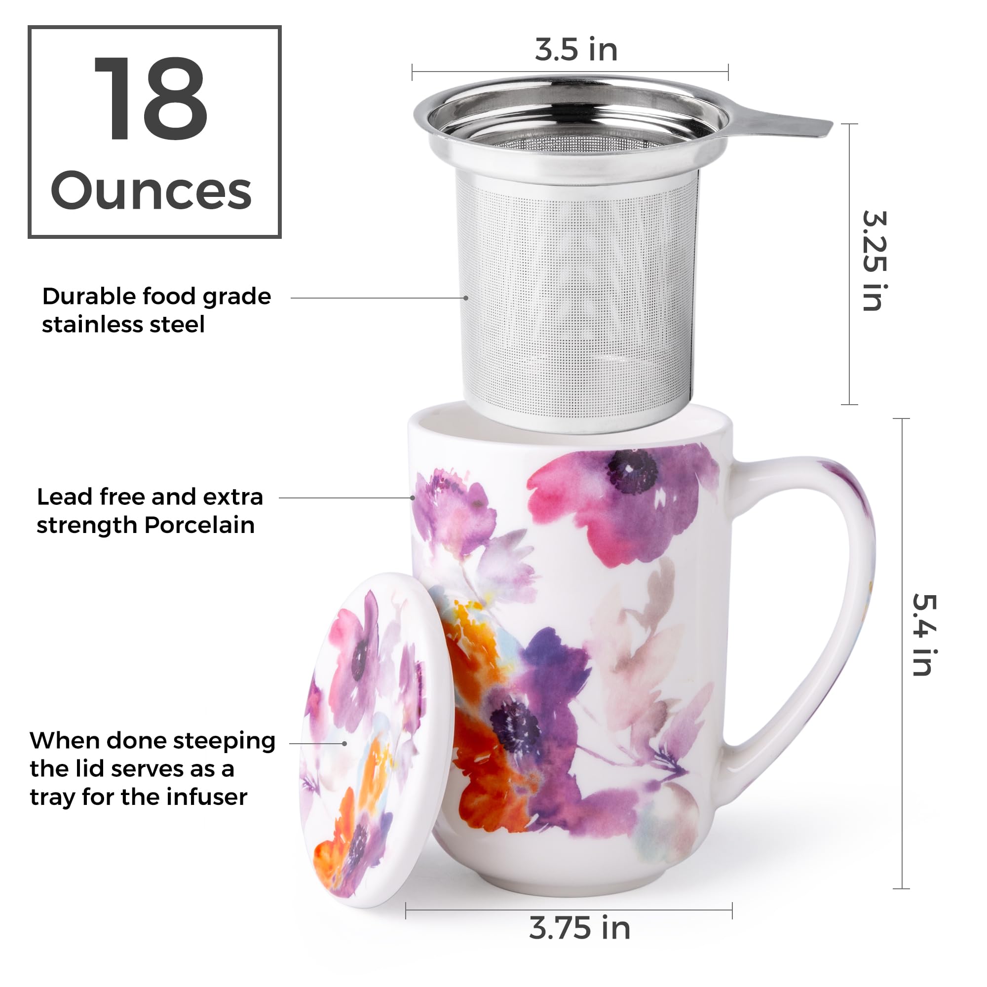 AmorArc mug interior glaze resists stains for quick cleaning
