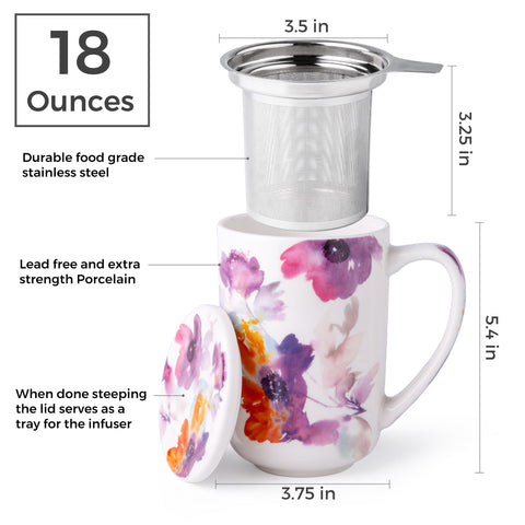 AmorArc mug interior glaze resists stains for quick cleaning