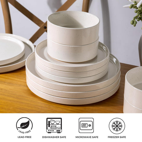AmorArc stackable dinnerware set saves cabinet space