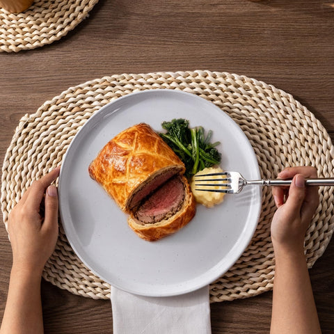 Stacked AmorArc dishes showing compact, space-saving design