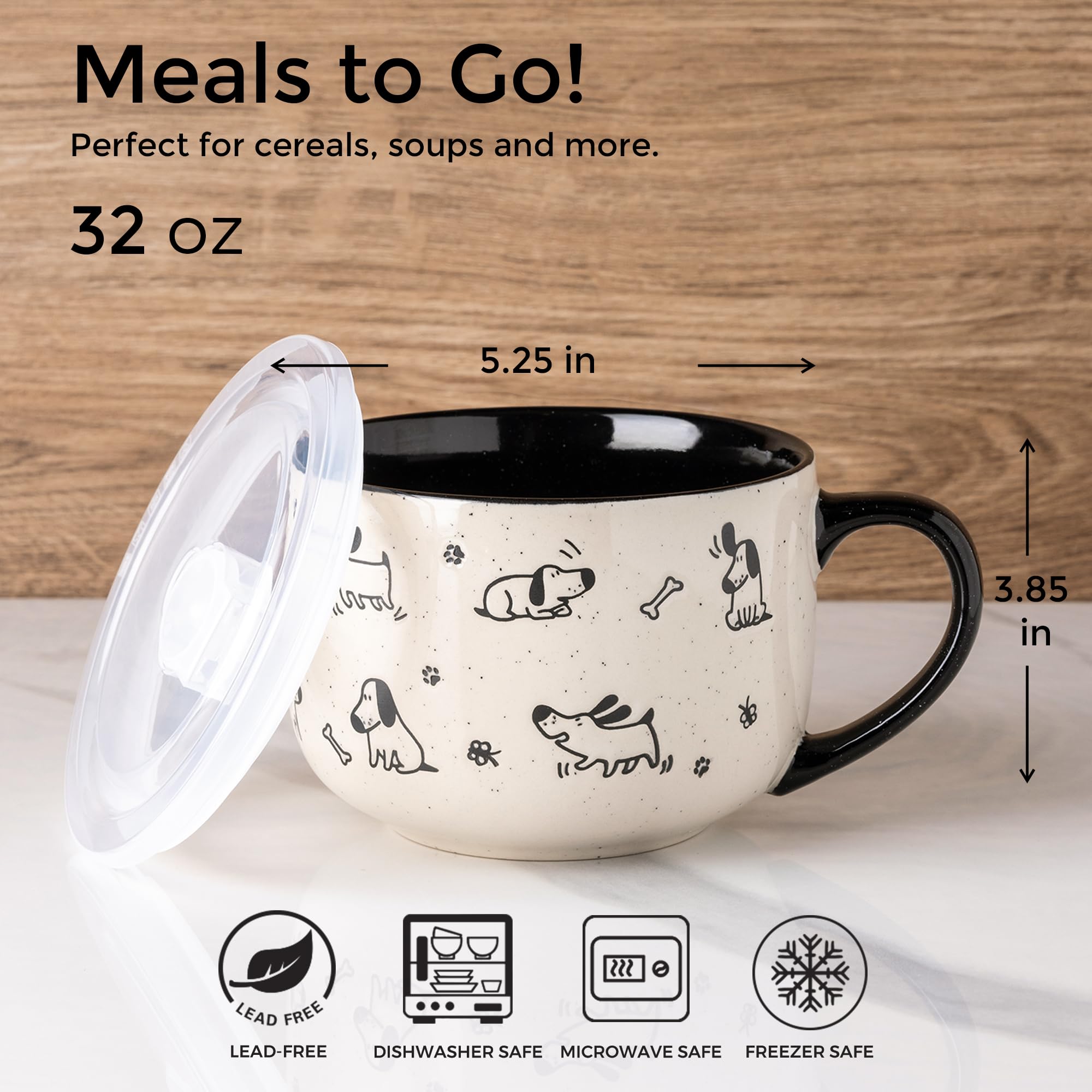 AmorArc stoneware 2pc soup bowl set ideal for hearty meals