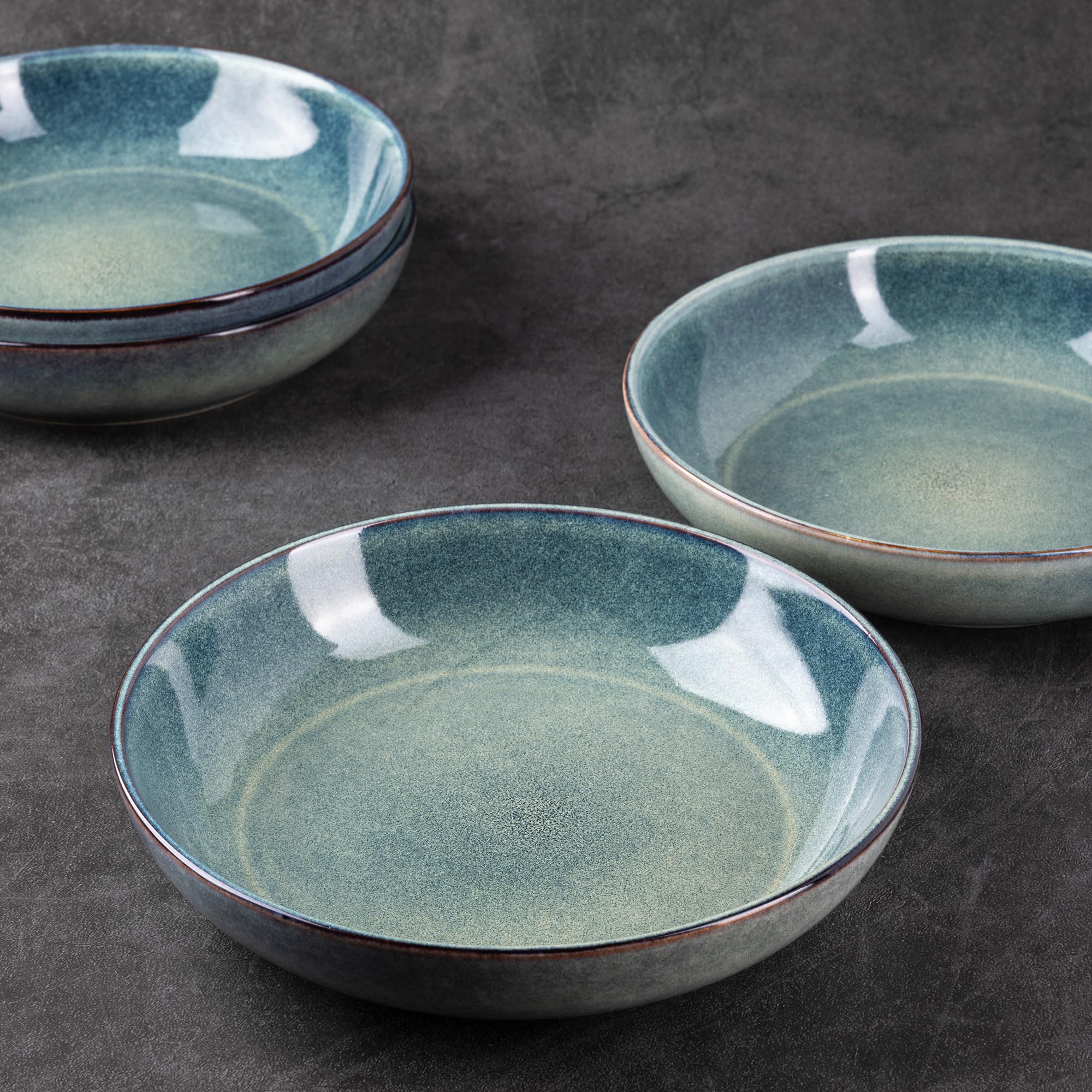 AmorArc bowls used for pasta, salad, and oatmeal at the table