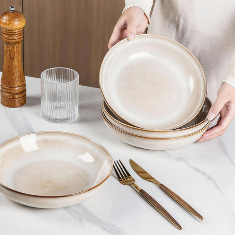 AmorArc table setting on dining table with elegant bowls.