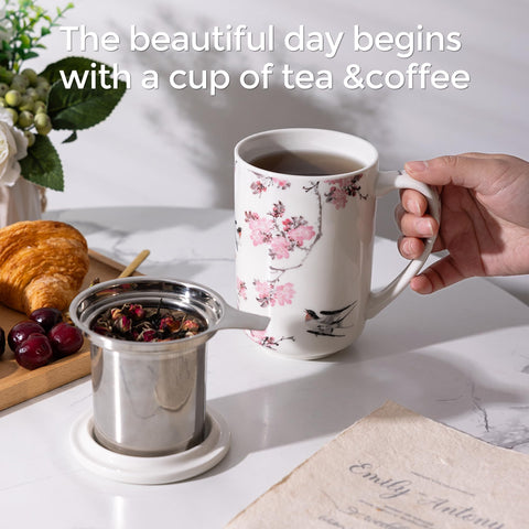 AmorArc 18oz mug is dishwasher and microwave safe for everyday convenience